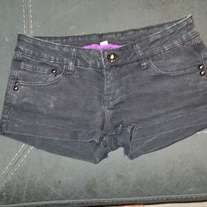 Women's Black Denim Shorts